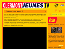 Tablet Screenshot of clermontjeunes.tv